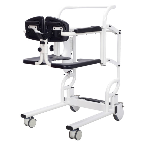 Electric Lift Multifunctional Transposition Chair Elderly Care Disability 120W Power /  2500mAh Battery (Black White)
