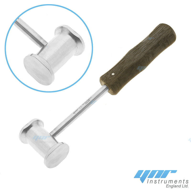 YNR Bone Mallet Fibre Wood Handle Steel Orthopedic Surgical Instruments CeMark