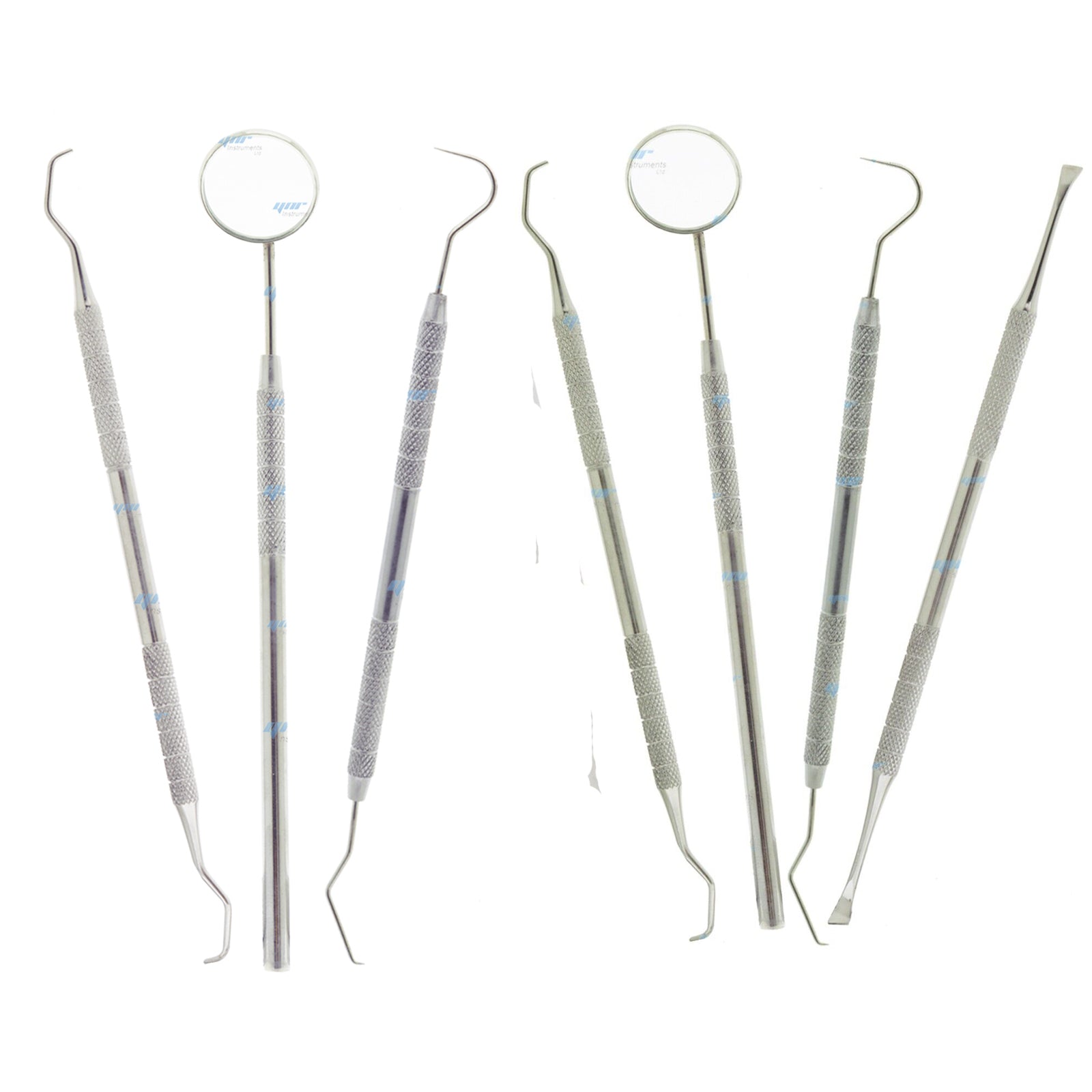 Pro DENTAL 3 / 4 PIECE SCALERS Probe Pick SET + Mouth Mirror STEEL Too