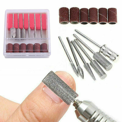 12 Pieces Nail Drill Bits Cuticle Manicure Machine Diamond File Gel Polish Kit Set