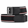 Sheep shearing elastic and leather trouser belt on white background