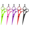 YNR hairdressing scissors in neon green, pink, purple, red and black