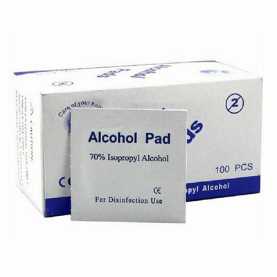 YNR 70% Alcohol Pre-Injection Isopropyl Wipes - Individually Wrapped First Aid Skin Cleaning Easy-Tear Sachet Wipes