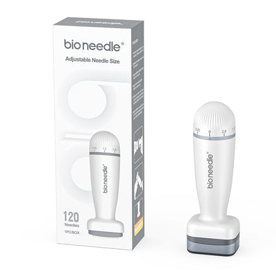 Bio Needle Adjustable Derma Stamp 120 Stainless Steel Needles Hair And Beard Growth
