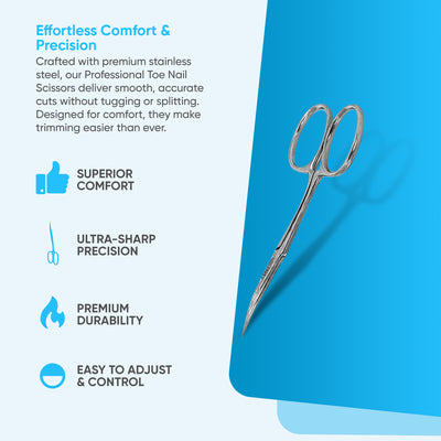 Professional Finger Toe Nail Scissors Curved Arrow Steel Manicure Cuticle Nail