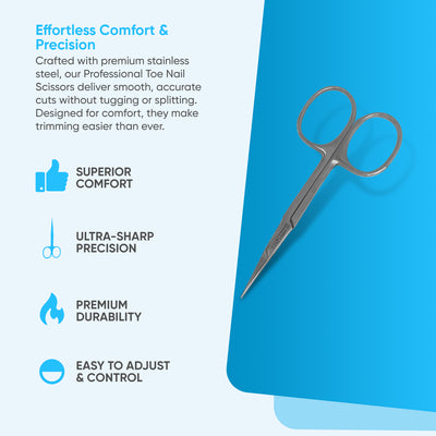 Professional Finger Toe Nail Scissors Curved Arrow Steel Manicure Cuticle Nail