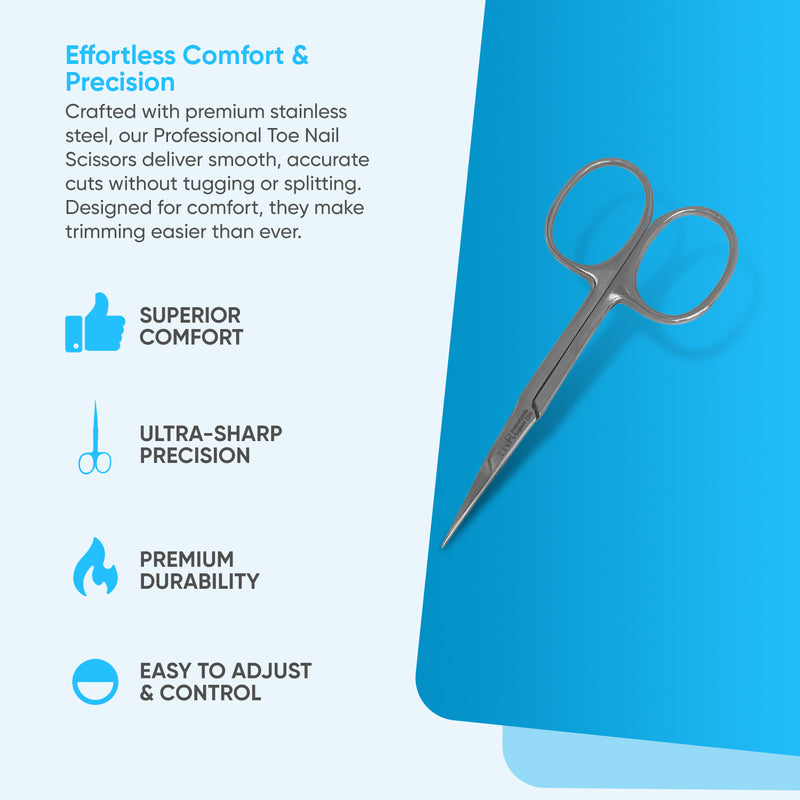 Professional Finger Toe Nail Scissors Curved Arrow Steel Manicure Cuticle Nail