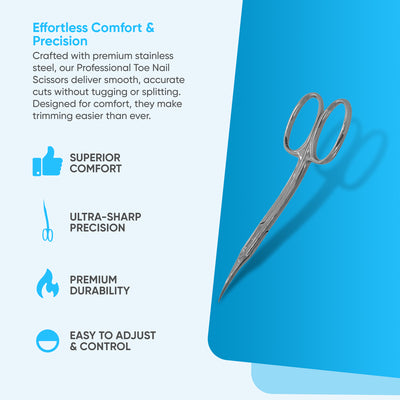Professional Finger Toe Nail Scissors Curved Arrow Steel Manicure Cuticle Nail