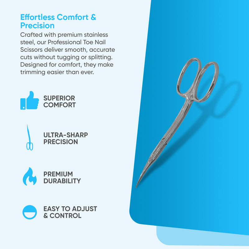 Professional Finger Toe Nail Scissors Curved Arrow Steel Manicure Cuticle Nail