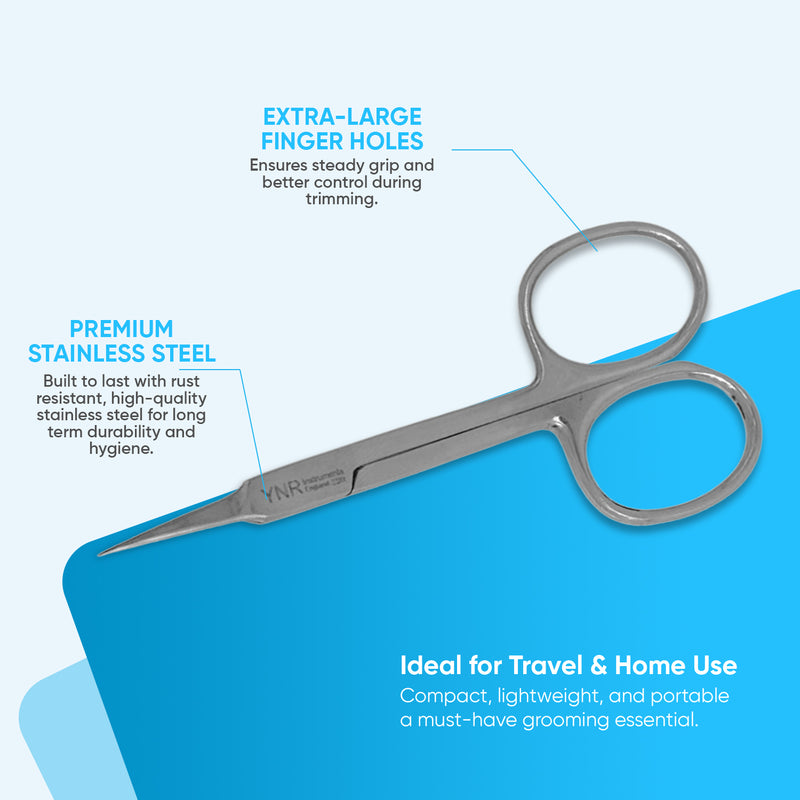 Professional Finger Toe Nail Scissors Curved Arrow Steel Manicure Cuticle Nail