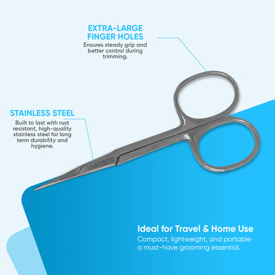 Professional Finger Toe Nail Scissors Curved Arrow Steel Manicure Cuticle Nail
