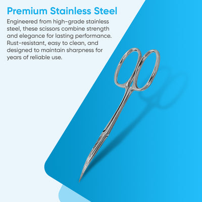 Professional Finger Toe Nail Scissors Curved Arrow Steel Manicure Cuticle Nail
