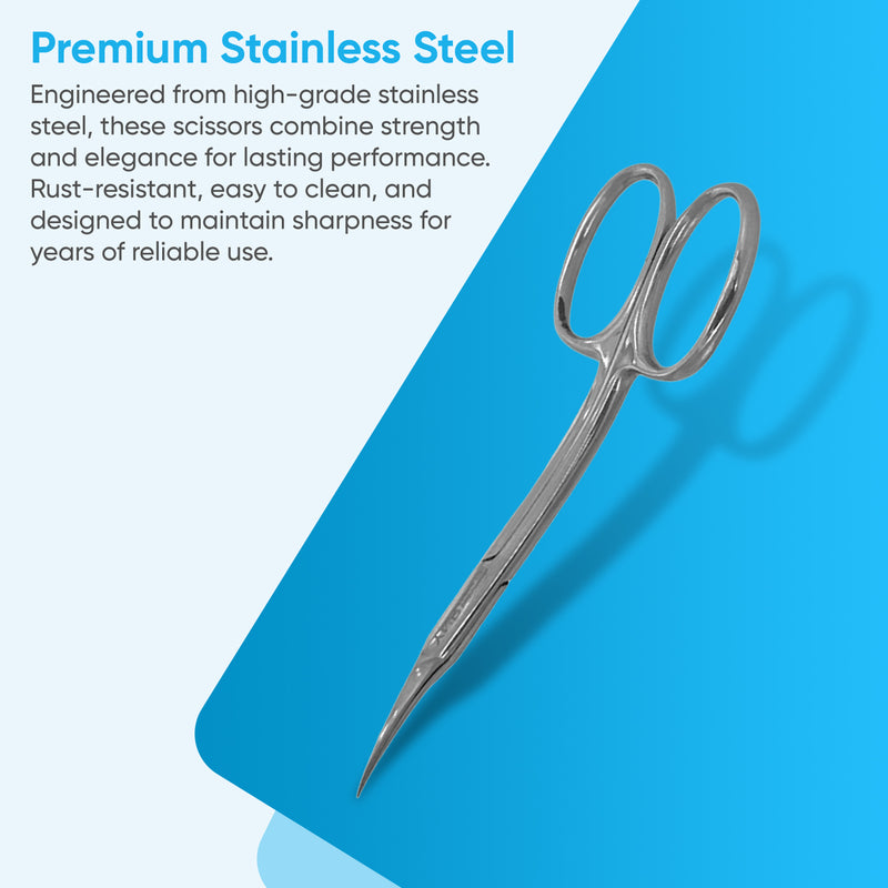 Professional Finger Toe Nail Scissors Curved Arrow Steel Manicure Cuticle Nail