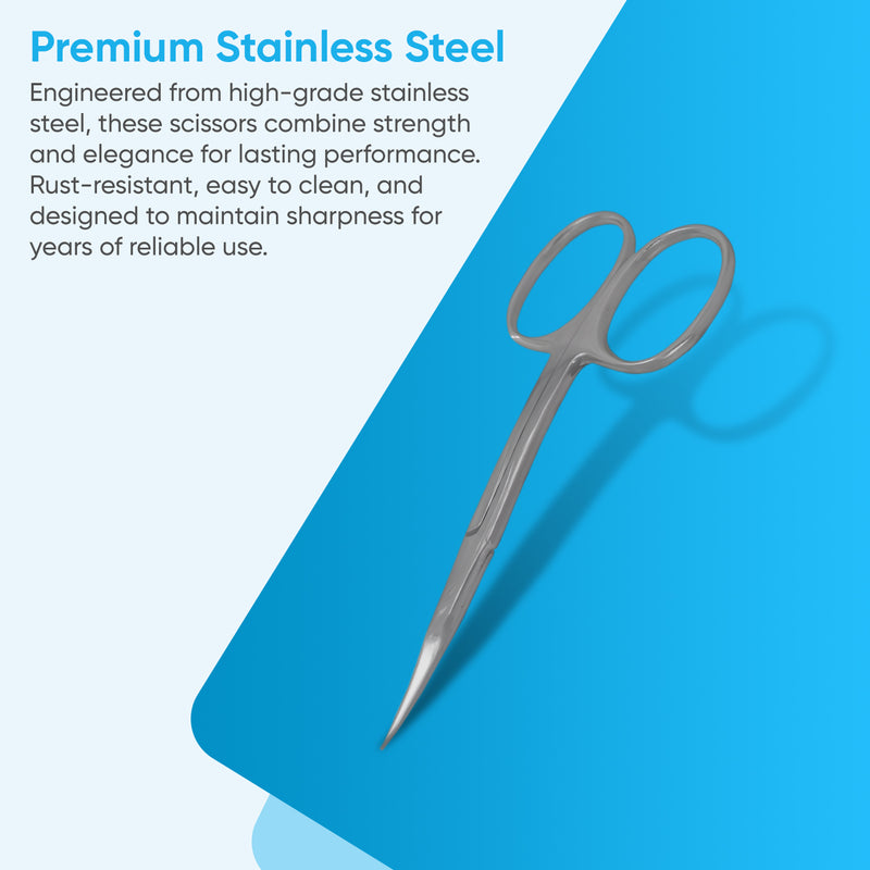 Professional Finger Toe Nail Scissors Curved Arrow Steel Manicure Cuticle Nail