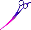 Tijeras curvas de acero inoxidable para peluquería de mascotas YNR de 7 pulgadas - Tijeras profesionales para peluquería de perros y gatos para recortar y peinar el pelaje