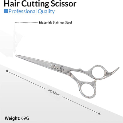 Professional Great British Hairdressing Scissors Barber Salon Haircutting Thinning Scissors Shears Razor Sharp 6 Inches Set