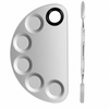YNR Professional Stainless Steel Makeup Mixing Palette with Double-Ended Spatula – Foundation, Concealer & Cream…