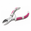 YNR 4-inch heavy-duty toenail cutter with pink and white non-slip handles