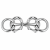 YNR Stainless-Steel Double-Horseshoe Driving Bit – Equestrian Horse Tack for Riding, Driving, Training, Rein Control and Stable Use