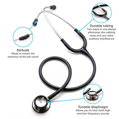 YNR Deluxe Dual Head EMT Stethoscope GP Doctor Nurse Vet Medical Student Health CE