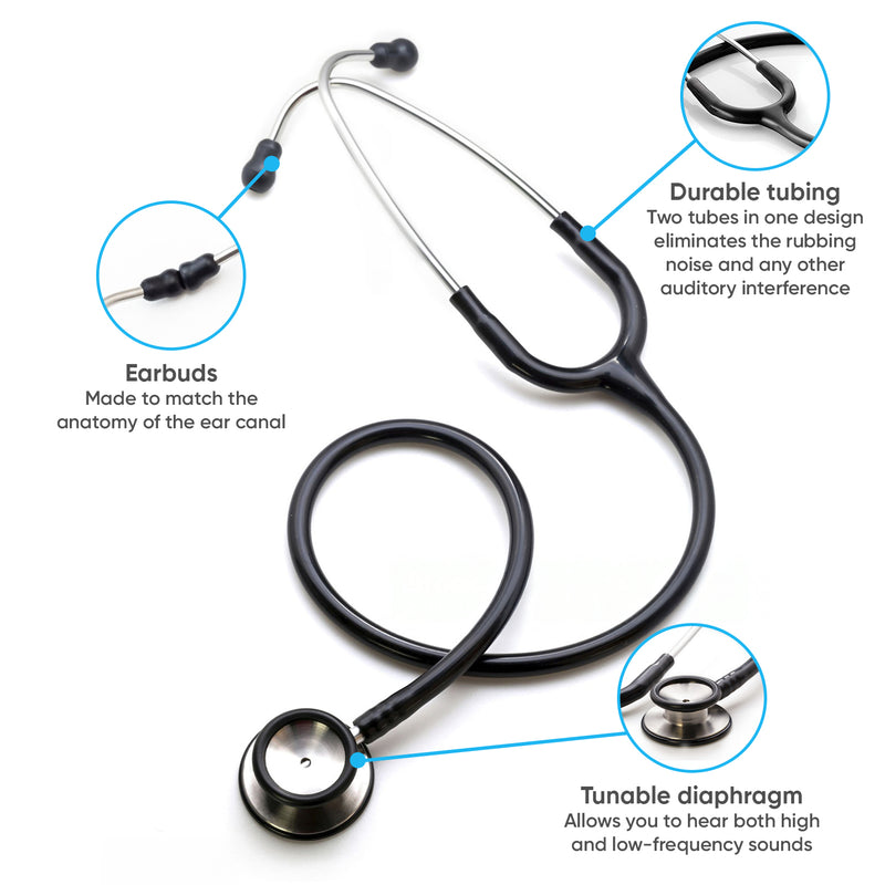 YNR Deluxe Dual Head EMT Stethoscope GP Doctor Nurse Vet Medical Student Health CE