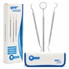YNR Set aus Edelstahl-Zahnsonde und Kürette mit Etui – Professionelle Dentalinstrumente für zahnmedizinische Untersuchungen und parodontale Behandlungen