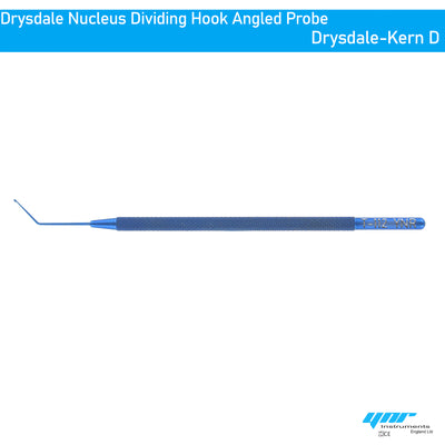 YNR T-112 Drysdale Nucleus Dividing Hook Angled Probe Manipulator ophthalmic hook instrument, Titanium