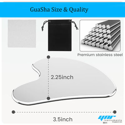 Gua Sha Facial Tools, Natural Terahertz Guasha, Manual Massage Sticks for Jawline Sculpting and Puffiness Reducing, Facial Massage Tool