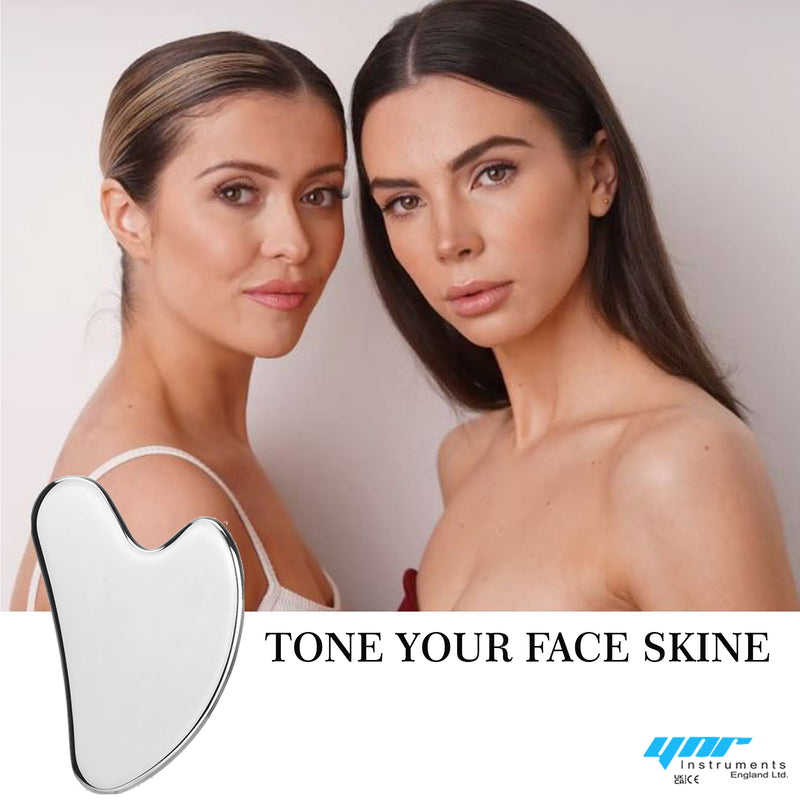 Gua Sha Facial Tools, Natural Terahertz Guasha, Manual Massage Sticks for Jawline Sculpting and Puffiness Reducing, Facial Massage Tool