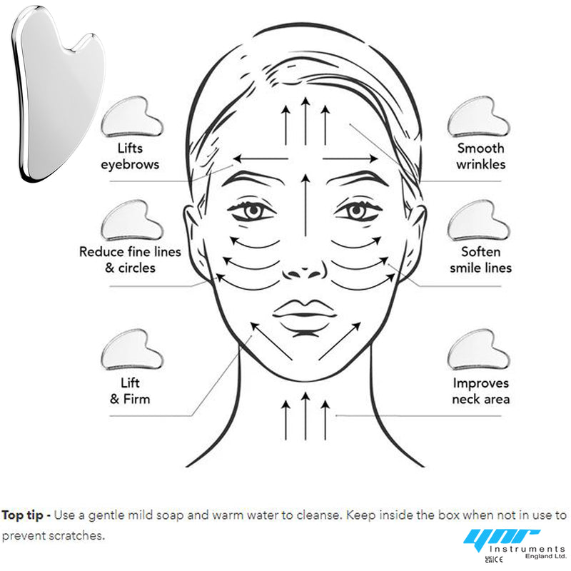 Gua Sha Facial Tools, Natural Terahertz Guasha, Manual Massage Sticks for Jawline Sculpting and Puffiness Reducing, Facial Massage Tool