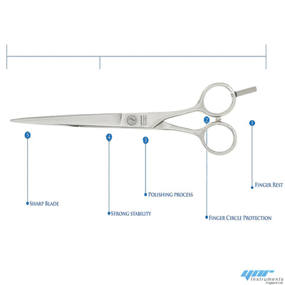 Professional German Hairdressing Scissors Barber Salon Hair Cutting Shears Razor Sharp Rings, Oil, Cloth, Key