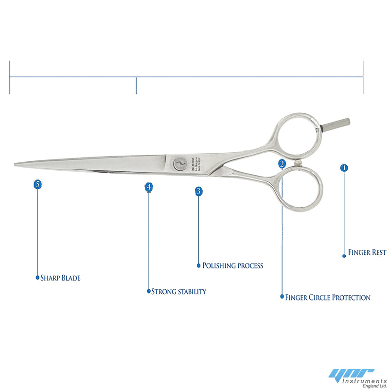 Professional German Hairdressing Scissors Barber Salon Hair Cutting Shears Razor Sharp Rings, Oil, Cloth, Key