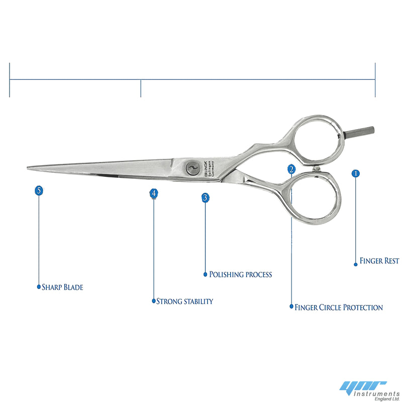 Professional German Hairdressing Scissors Barber Salon Hair Cutting Shears Razor Sharp Rings, Oil, Cloth, Key