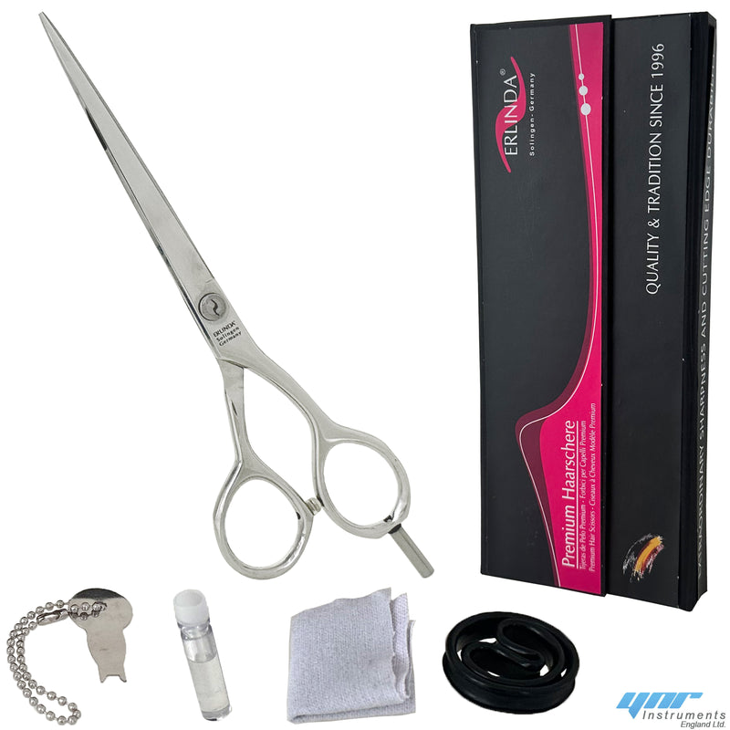 Professional German Hairdressing Scissors Barber Salon Hair Cutting Shears Razor Sharp Rings, Oil, Cloth, Key