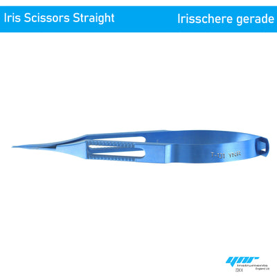 YNR T-131 Iris Scissors Straight Forceps, Titanium