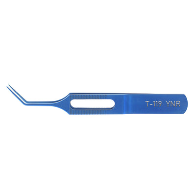 YNR T-119 McPherson Type Forceps Angled With 12 mm Shaft of Tying Platform, Titanium