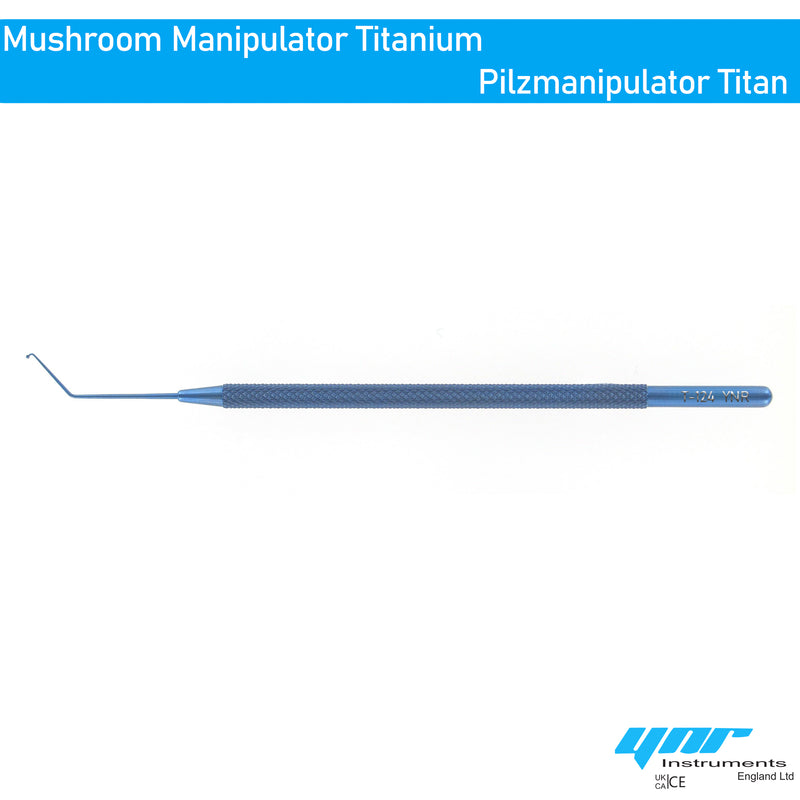 YNR T-124 Mushroom Manipulator Forceps, Titanium