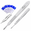 YNR No.3 Scalpel Handle with 20 Sterile No.11 Blades | Stainless Steel Precision Knife Set