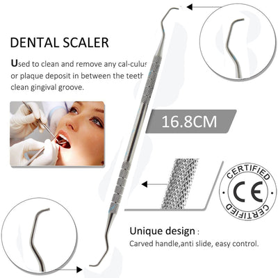 YNR Dental Tool Tooth Scraper Prob Scale Set Tartar Calculus Plaque Remover CE