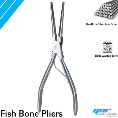 YNR Fish Bone Remover Pliers Tweezers Clamps Seafood Preparation Tools Kitchen Cooking Dining 18cm…