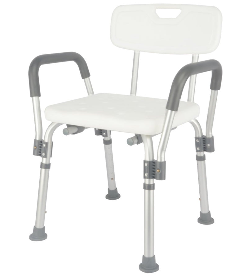 Shower Chair White for Seniors Injured Disability Mobility Aid