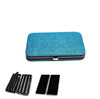 Blue glitter magnetic eyelash tweezer storage case