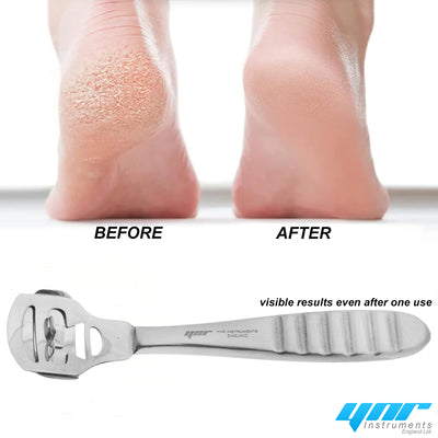 YNR Corn and Callus Remover|Pedicure Tool for Safely Removing Corns|Calluses, Dead |Dry Hard Skin |Includes 10 Replacement Heads | Foot and Heel Scrubber Scraper, Corn Plane, Footcare