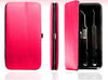 Dark pink plain magnetic eyelash tweezer storage case