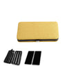 Gold glitter magnetic eyelash tweezer storage case