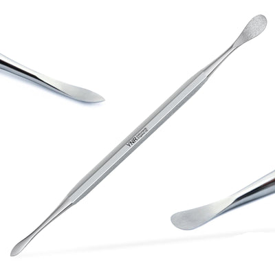 Pedicure Double Instrument Spatula pointed Round Bent Stainless Steel Surgical Quality