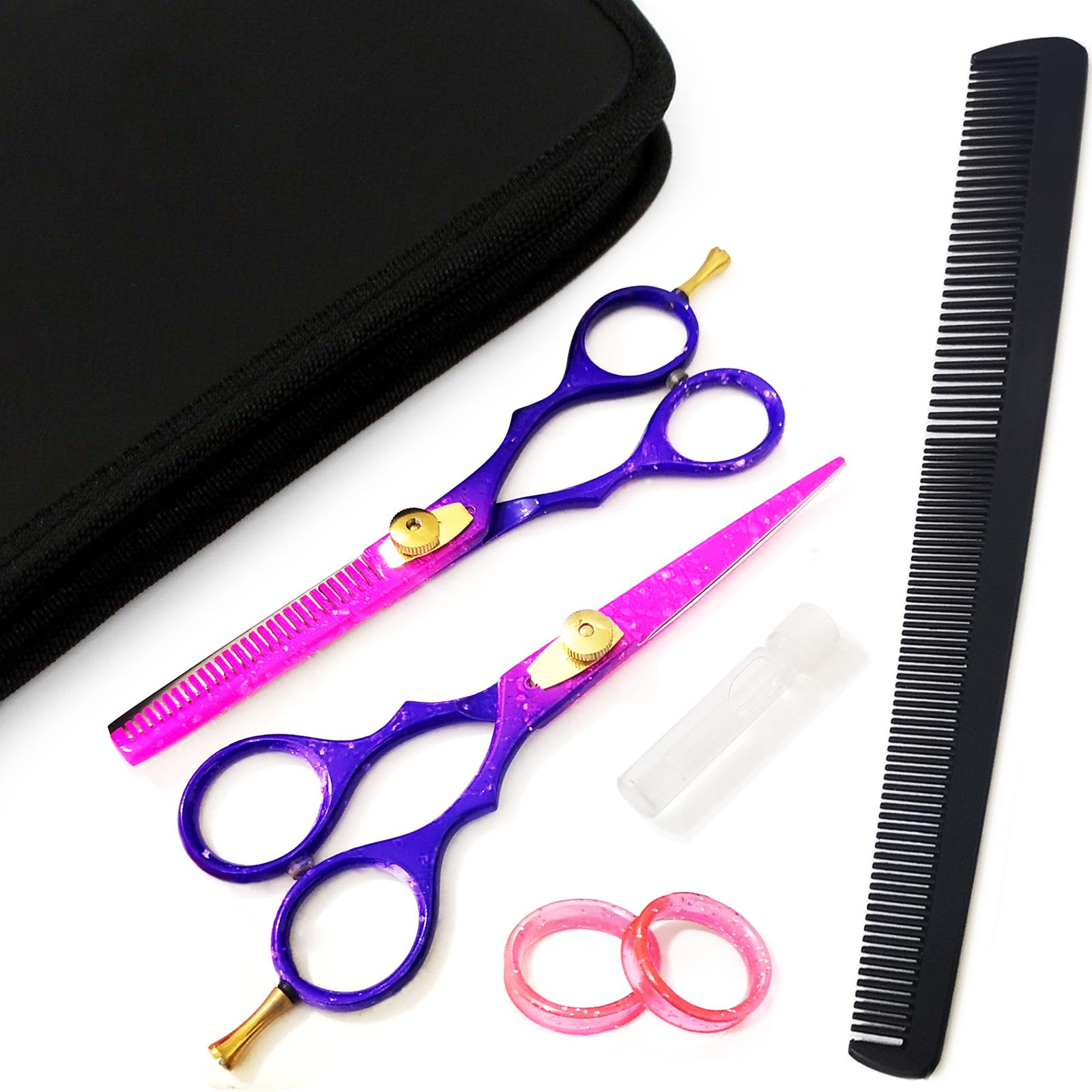 Professional Hairdressing Scissors Set (5.5 Inch) Hair Cutting Scissor ...