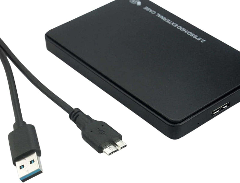 2.5 Inch External SATA Hard Drive Case Enclosure Caddy HDD SSD USB 2.0 Black