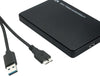 2.5 Inch External IDE Hard Drive Case Enclosure Caddy HDD SSD USB 2.0 Black