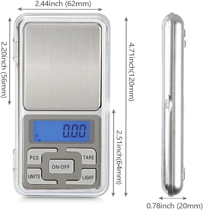 Pocket Digital Scales Jewellery Gold Weighing Mini LCD Kitchen 0.1g 500g Grams